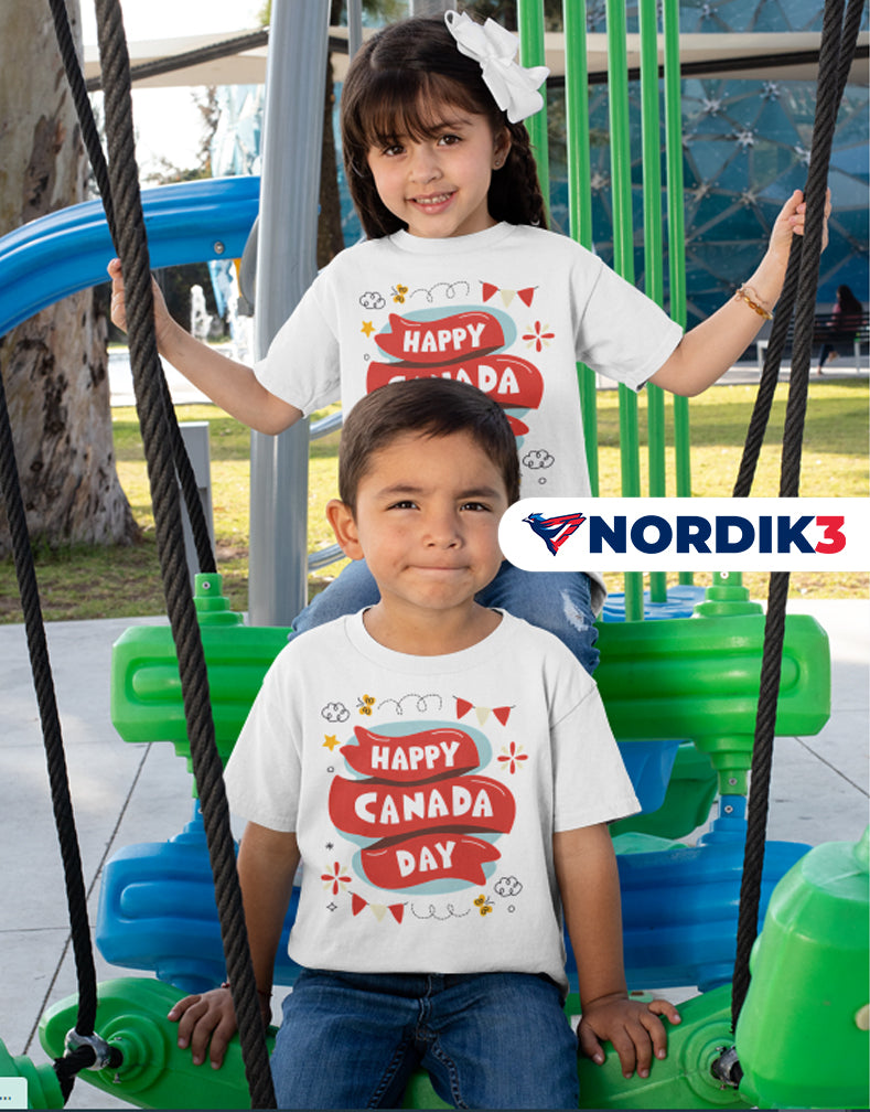 Kids Canada Day Tee - Celebrate with Joyful Design
