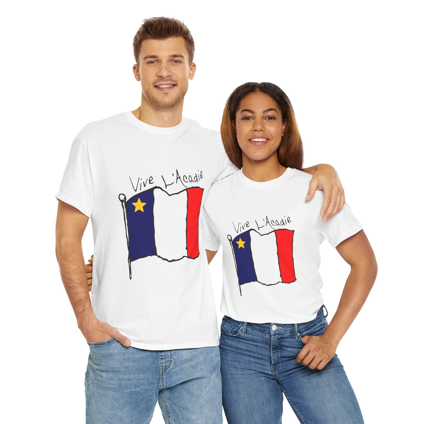 Unisex Heavy Cotton T-Shirt - Acadian Day Design